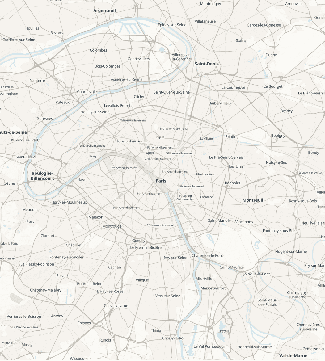Paris map poster being built