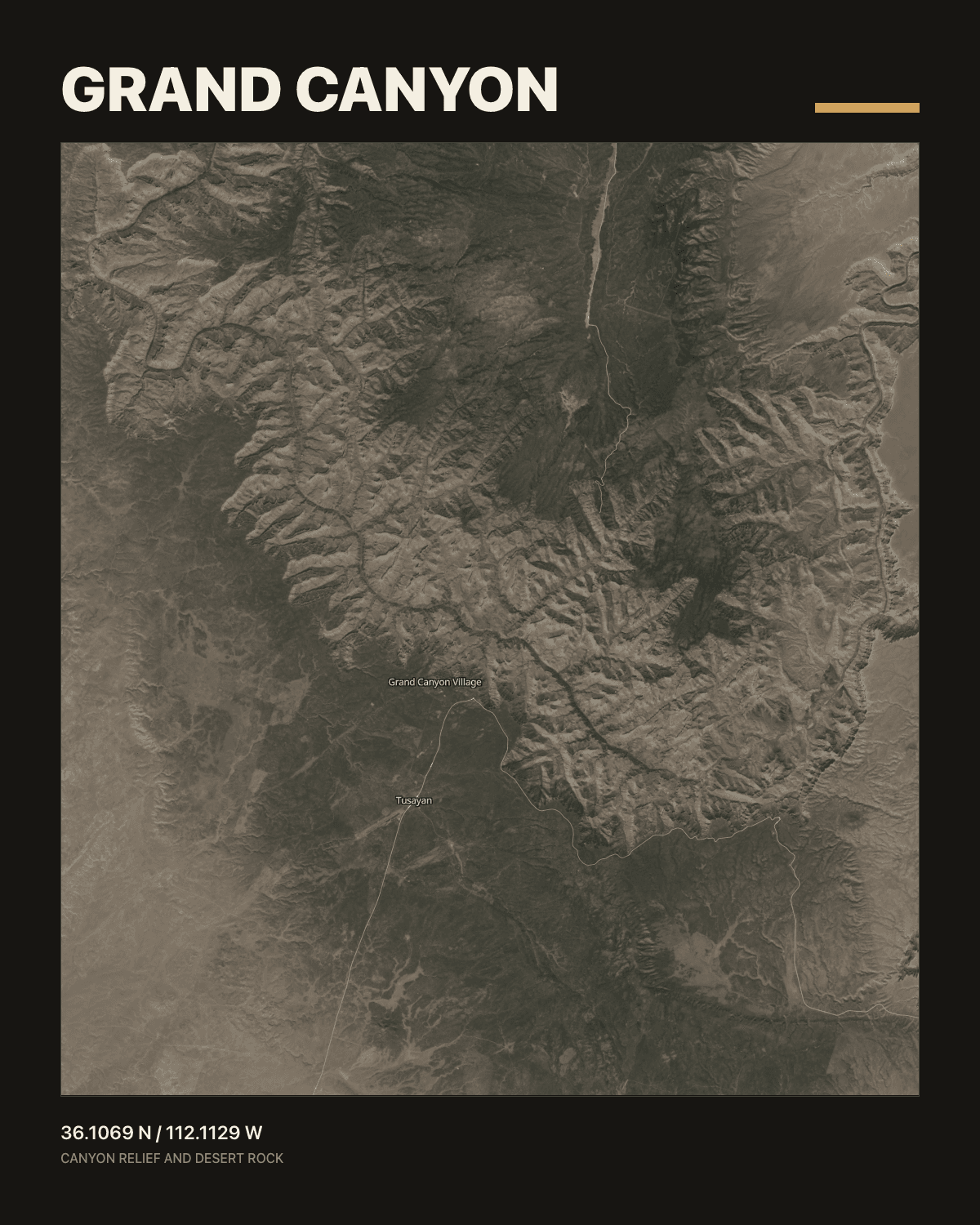 Aerial map style preview for Grand Canyon