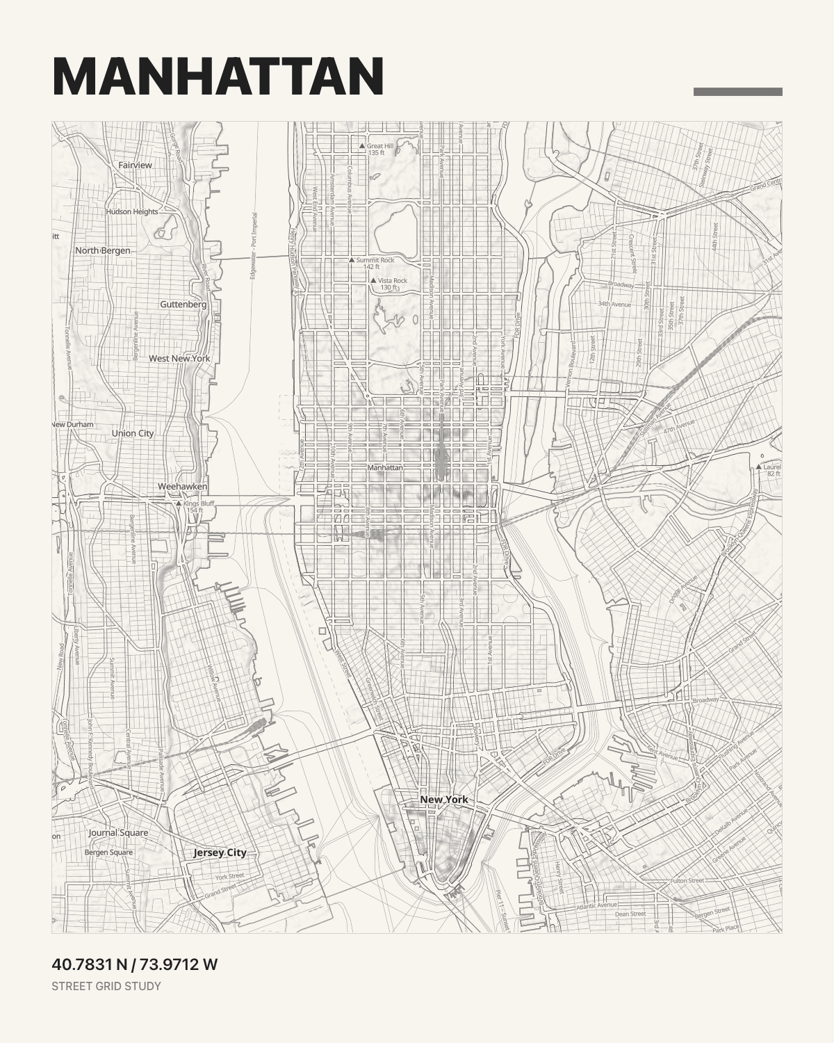 Architect map style preview for Manhattan